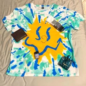 ROMWE tie-die smiley t-shirt